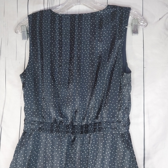 Banana Republic Pleated Tiered Sleeveless Polka Dot Dress NWT - Picture 14 of 16